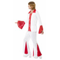 Disfraz de Abba Años 70 Rojo y Blanco para Hombre