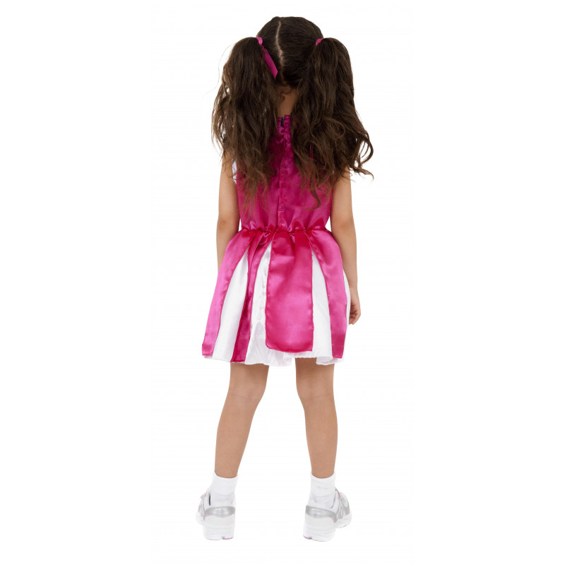 Disfraz de animadora rosa para niña