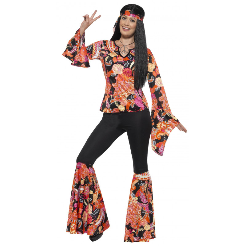Fuera de plazo simplemente Instrumento Disfraz de Hippie Estampado Multicolor para Mujer | Comprar