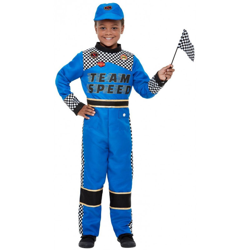 Desigualdad Escarpado Objetivo Disfraz de Piloto de Carreras Azul para Niño | Comprar