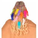 Cinta Hippie para el Pelo con Plumas Multicolor