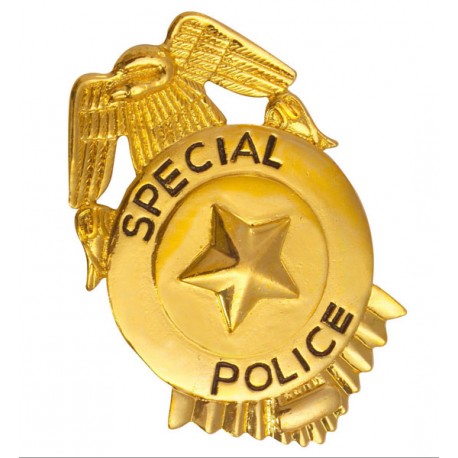 Placa metalica de Policia