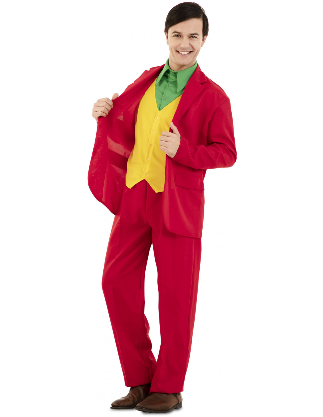 Ejecución por ciento humedad Disfraz de Joker Rojo Elegante para Hombre | Comprar Online