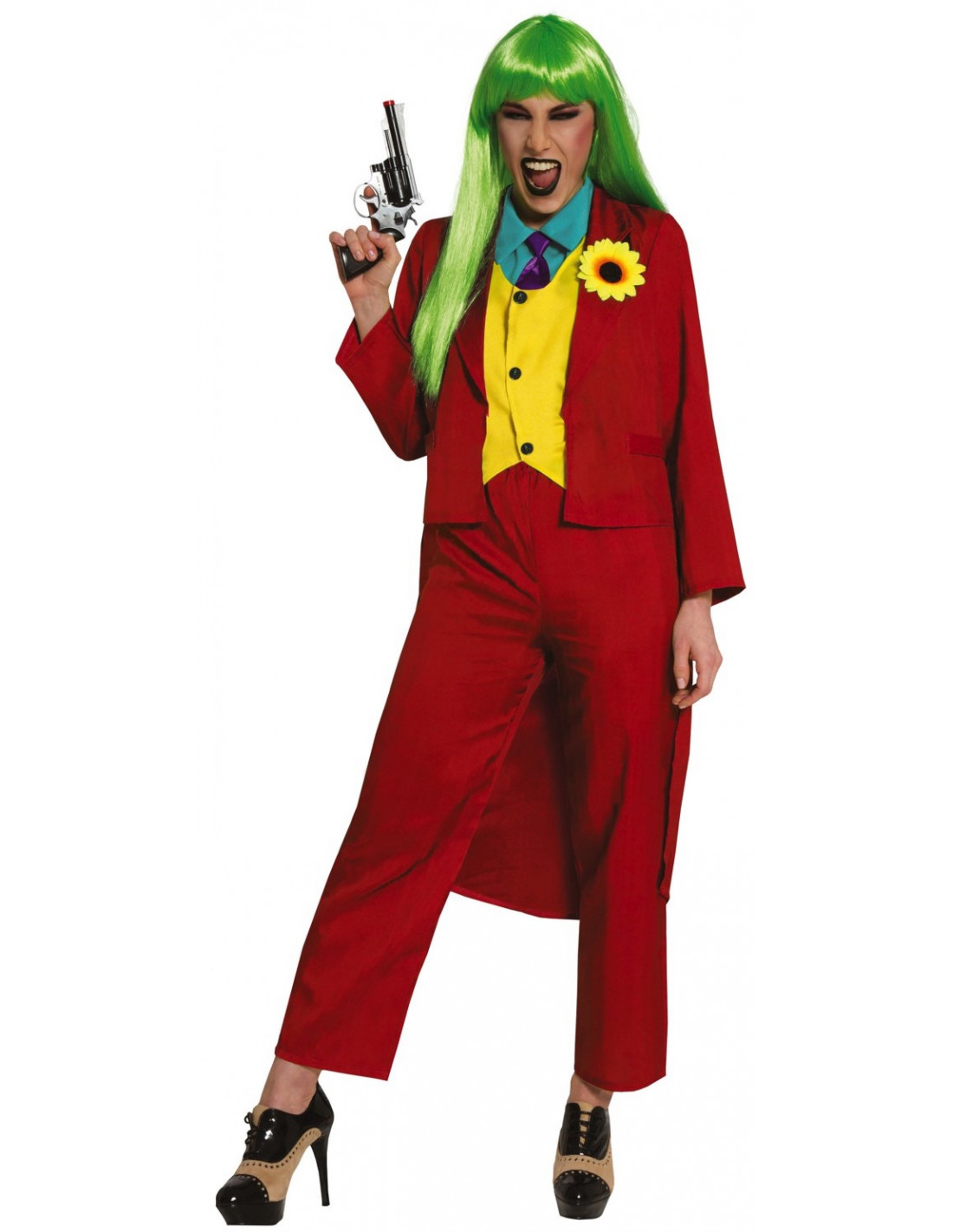 altavoz Tiempo de día frecuencia Disfraz de Joker Rojo para Mujer | Comprar Online