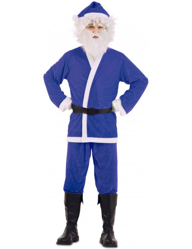 Disfraz de Papá Noel Azul para Adulto