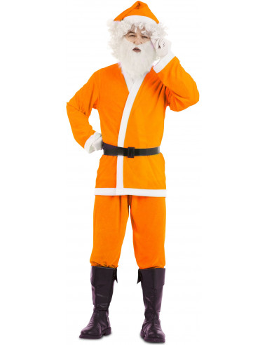 Disfraz de Papá Noel Naranja para Adulto