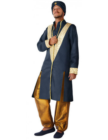 Disfraz de Sultán Árabe Azul y Dorado...