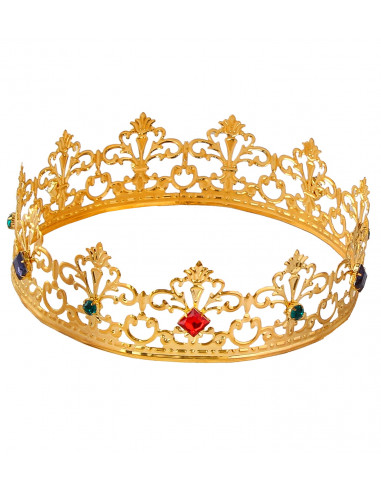 Corona de Rey Mago Dorada Metálica...