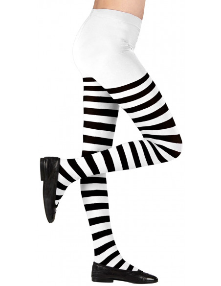 Panty rayas blancas/negras | Comprar telas por metros online al me