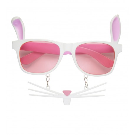 Gracioso Novedad Gafas de Plástico Color Rosa Disfraz de Adultos Unisex  Ligero Novedad Gloria Linda máscara de ojo de conejo