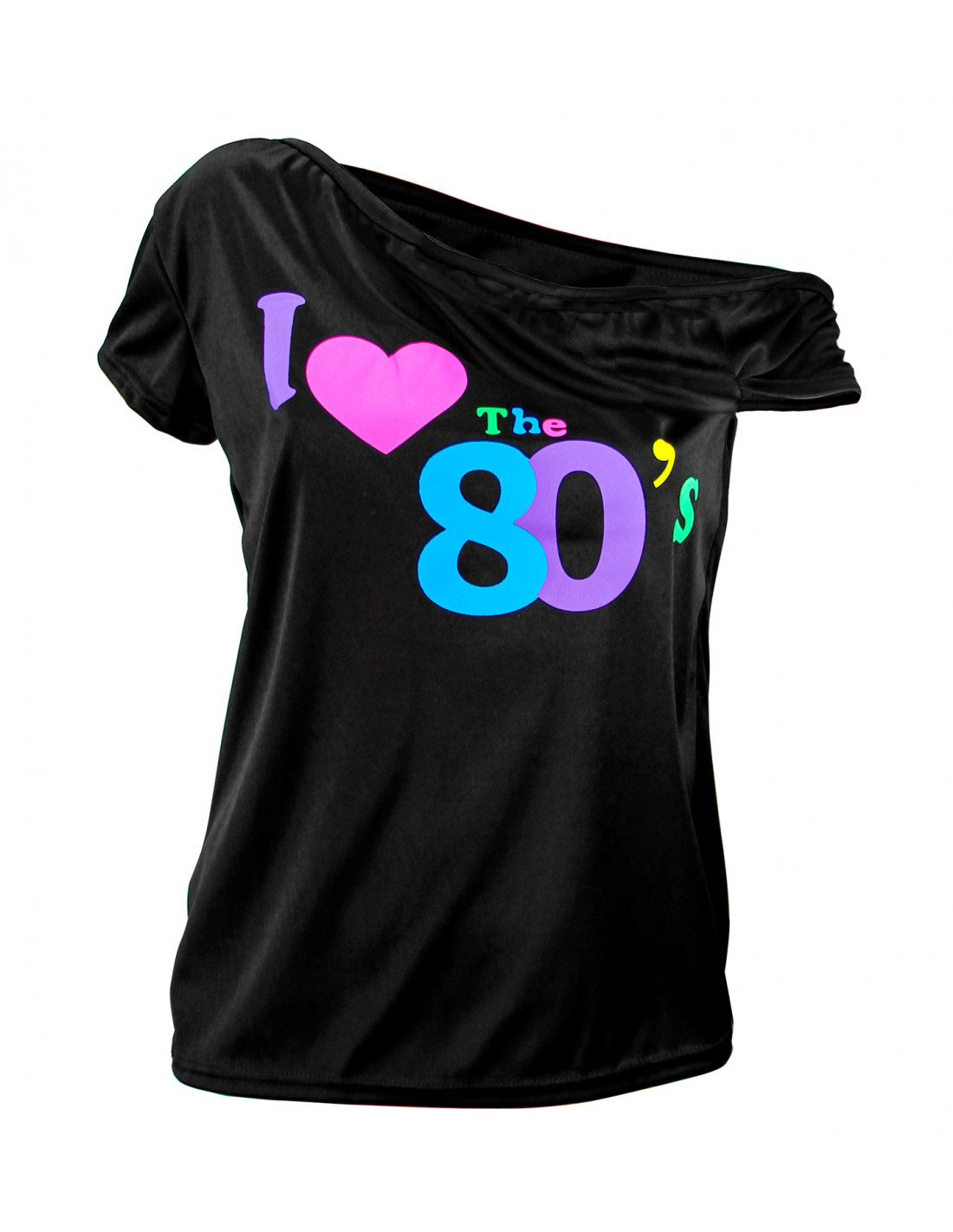 Camiseta Años 80 Hombro Descubierto | Online