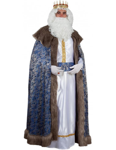Disfraz de Rey Melchor Azul para Adulto