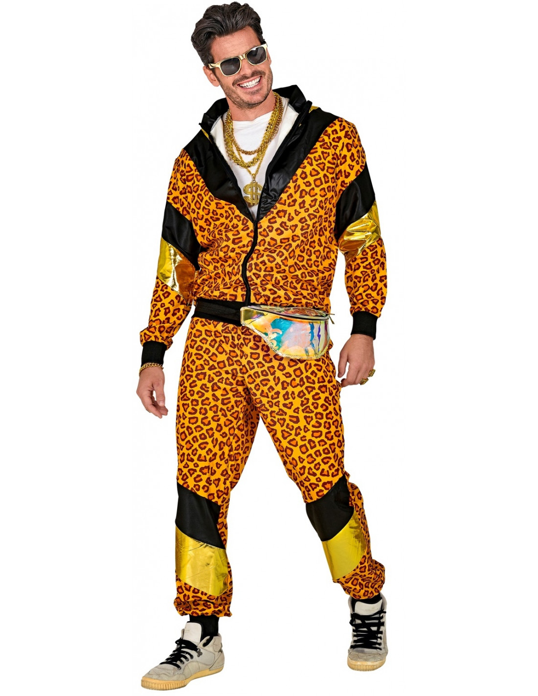 Disfraz Chándal de Táctel de Leopardo para Adulto