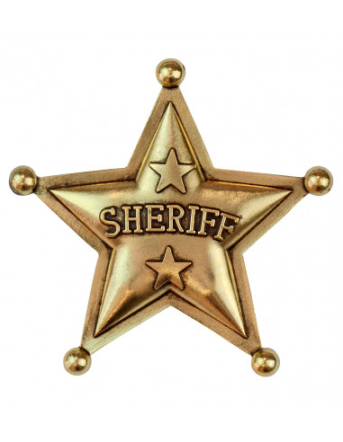 Estrella de Sheriff Dorada de Metal
