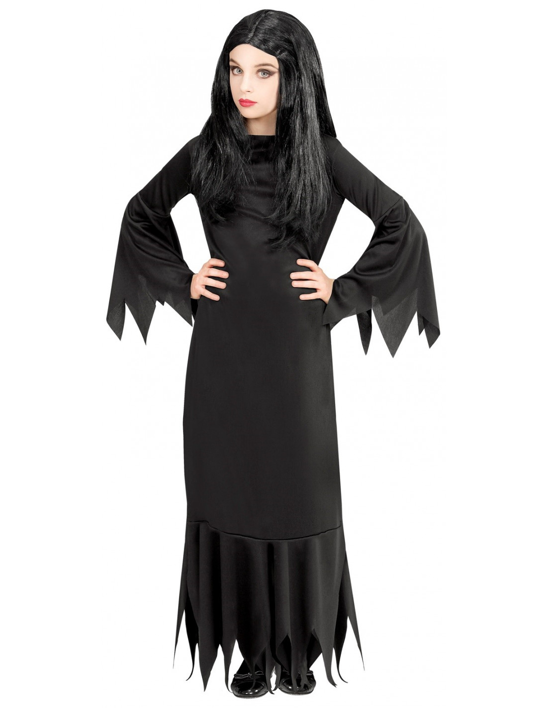 interfaz Ladrillo enviar Disfraz de Morticia Addams para Niña | Comprar Online
