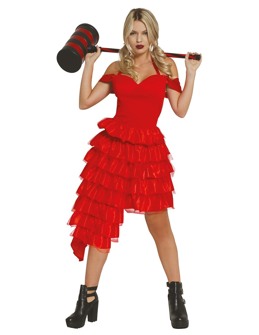 Disfraz de Harley Villana con Vestido Rojo Mujer | Comprar Online