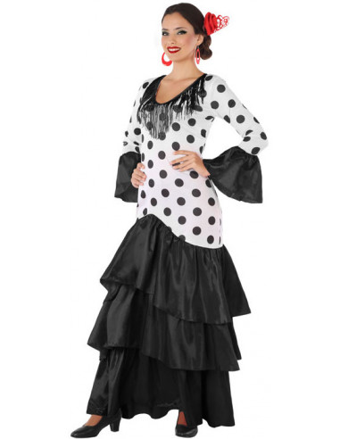 Atosa disfraz flamenca negro adulto XS : : Juguetes y juegos