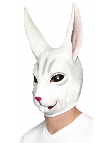 Máscara de Conejo Blanco Con Orejas...