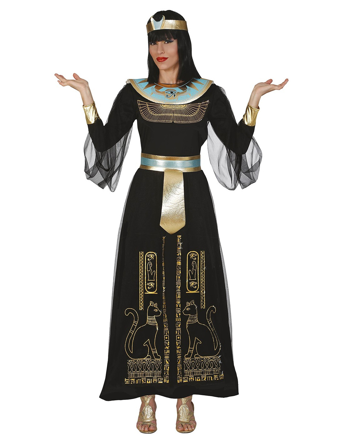 Encantador Café Desanimarse Disfraz de Reina Egipcia Negra para Mujer | Comprar Online