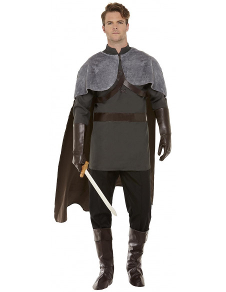 tubería Estéril Honestidad Disfraz de Señor Medieval Gris con Capa para Hombre | Comprar Online