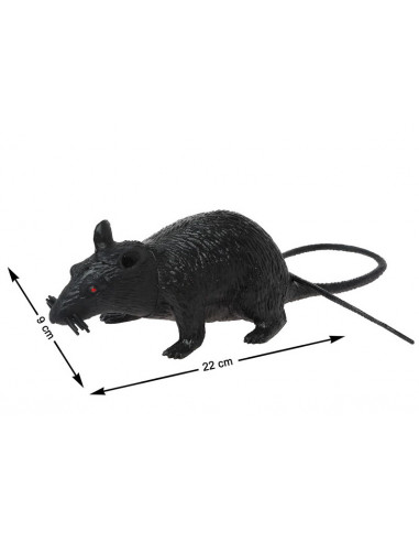 Rata Negra de Decoración de Plástico