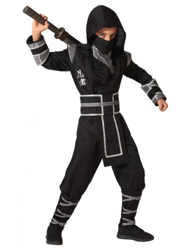 Disfraz de Ninja Japonés Negro para Niño