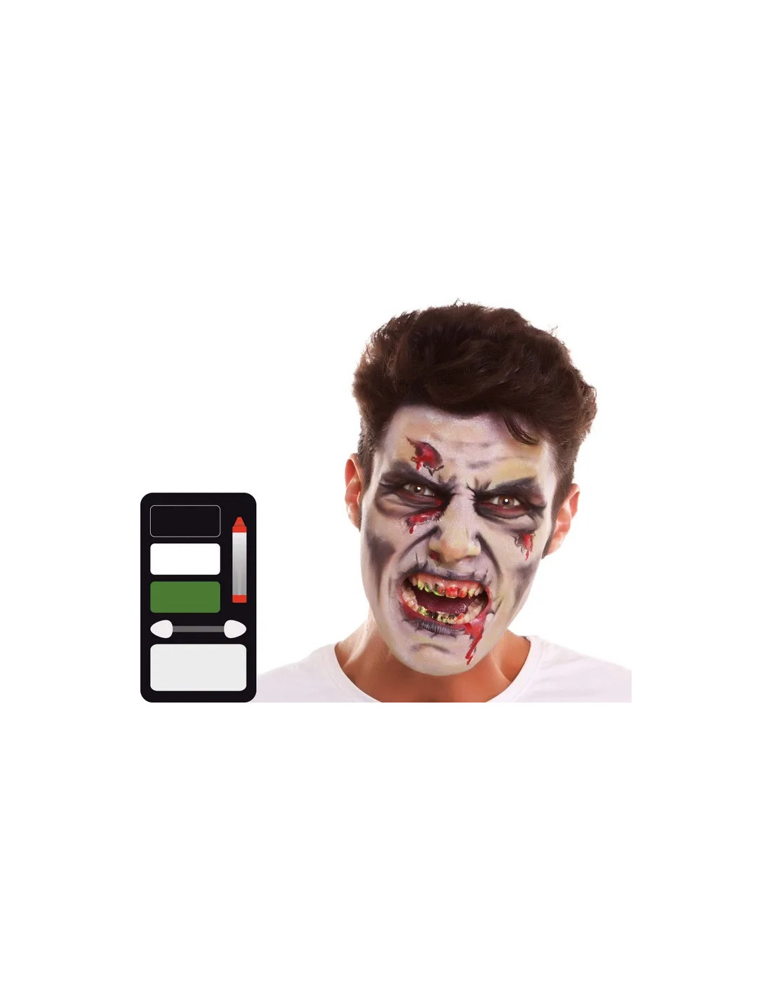 Nervio Aplicar Mus Kit de Maquillaje de Zombie para Adulto| Comprar Online
