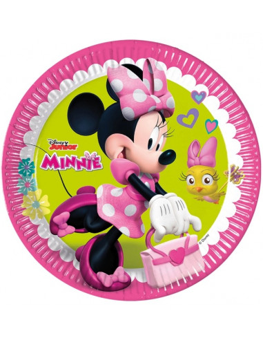 Pack de 8 Platos de Minnie Mouse Rosa