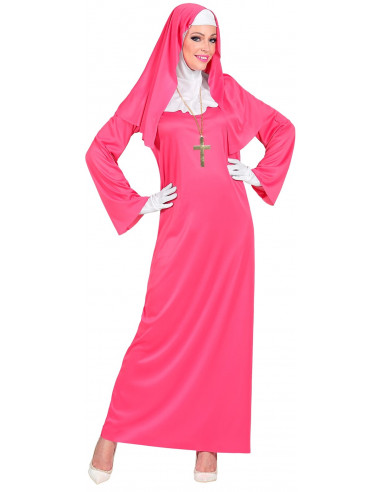 Disfraz de Monja Rosa para Mujer