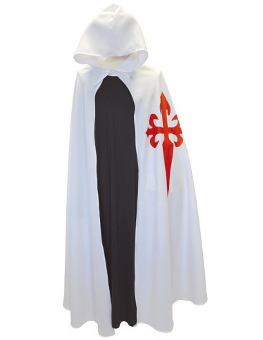 Capa Medieval Blanca con la Cruz de...