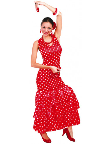 Disfraz de Flamenca Roja con Lunares...