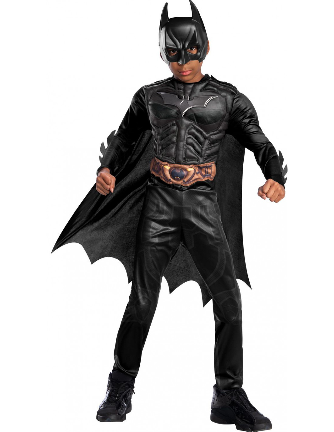 Cornualles Peaje Tejido Disfraz de Batman Caballero Oscuro Musculoso para Niño | Comprar