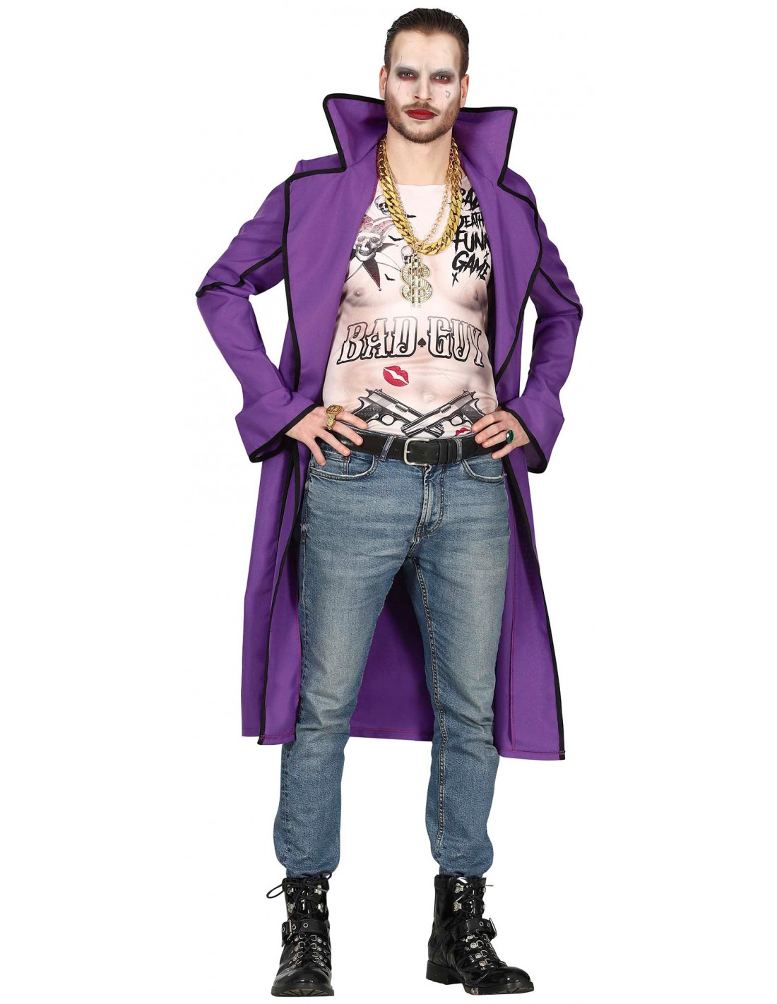 Ciudad Semejanza Ubicación Disfraz de Joker con Chaqueta para Hombre | Comprar Online