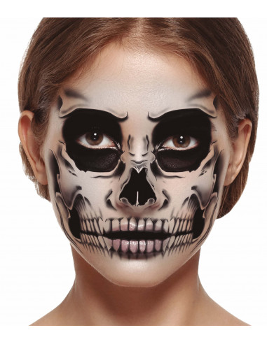 Tatuaje de Esqueleto para la Cara
