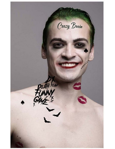 Tatuaje de Joker para Cara y Cuerpo