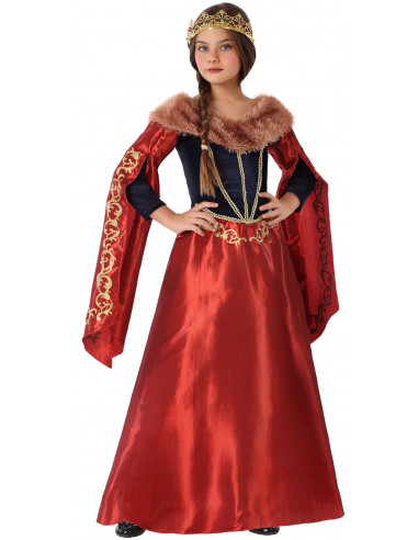 Disfraz de Reina Medieval Roja y Azul...