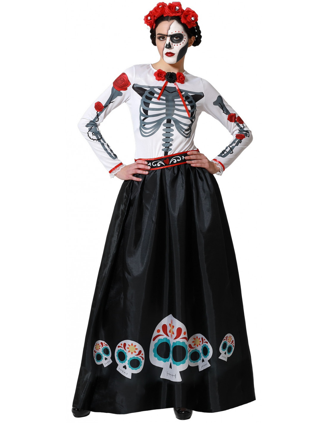 Golpeteo ANTES DE CRISTO. Hecho un desastre Disfraz de Catrina Esqueleto para Mujer | Comprar Online