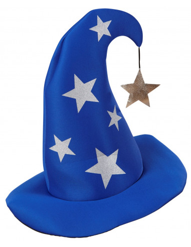 Sombrero de Mago Azul con Estrellas