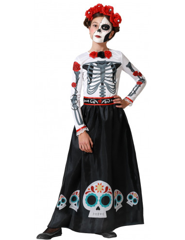 Disfraz de Catrina Esqueleto Infantil