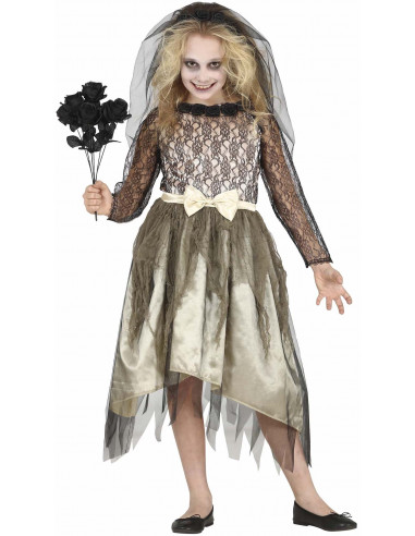 Disfraz de Novia Zombie para Niña