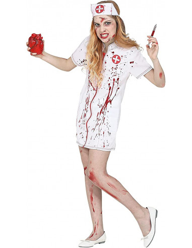 Disfraz de Enfermera Zombie para Niña