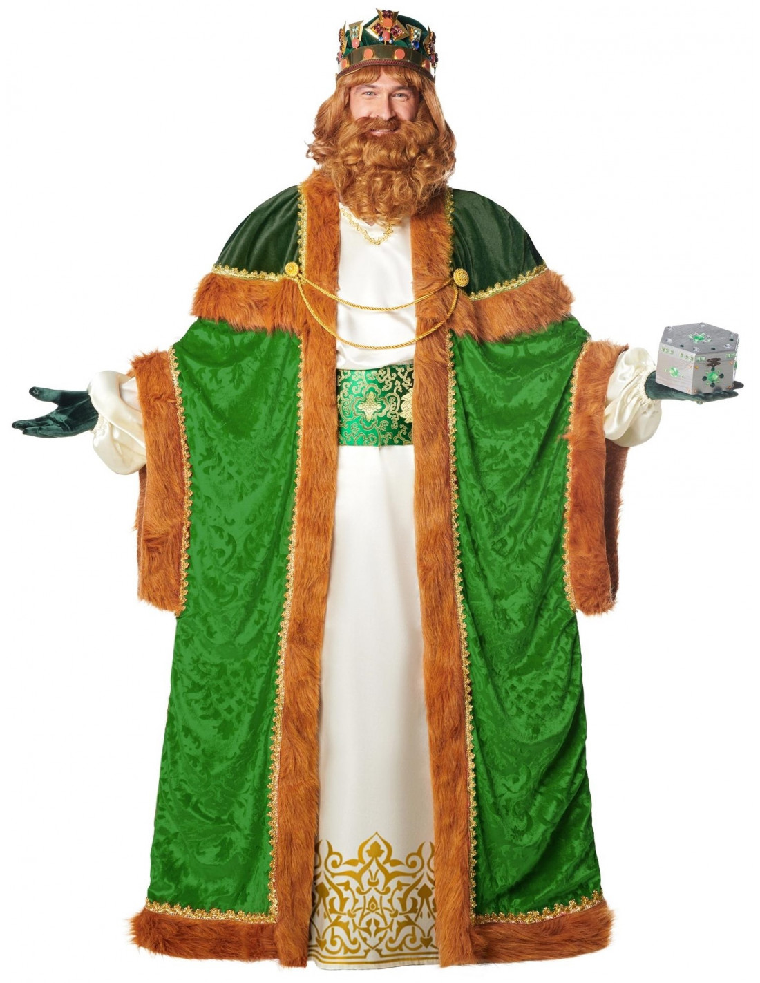 Transición oferta Saco Disfraz de Rey Mago Gaspar Verde para Hombre | Comprar Online