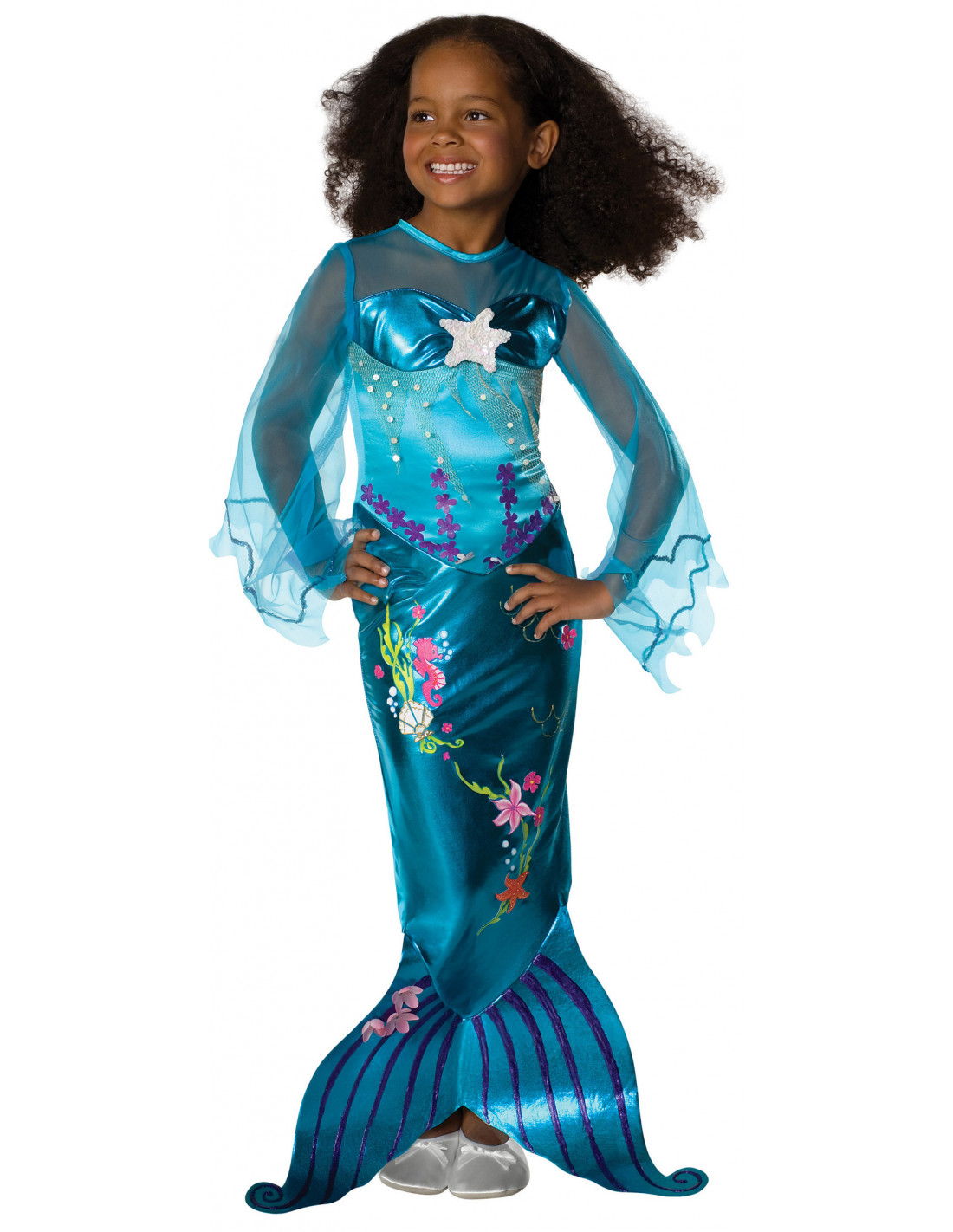 Disfraz de Sirenita Mágica Azul para Niña