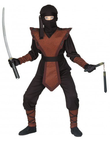 Disfraz de Ninja Negro y Marrón para...
