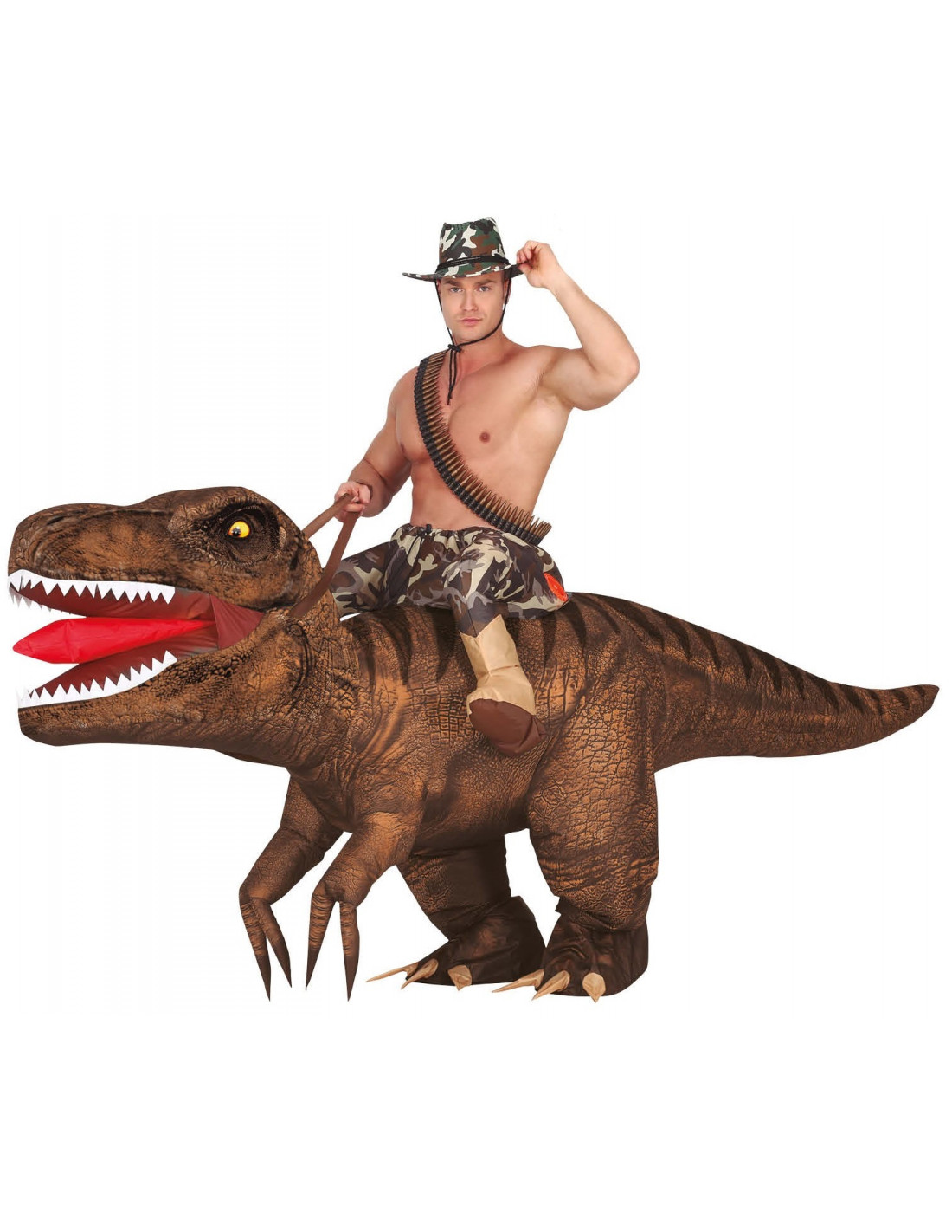 ganso Ellos Bloquear Disfraz de Hombre en T-Rex Hinchable para Adulto | Comprar Online