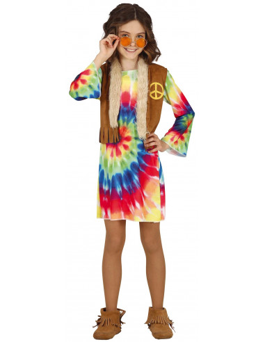 Disfraz de Hippie Psicodélica para Niña