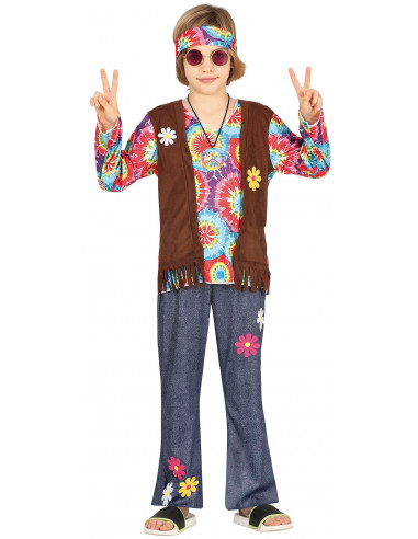 Disfraz de Hippie Floreado para Niño