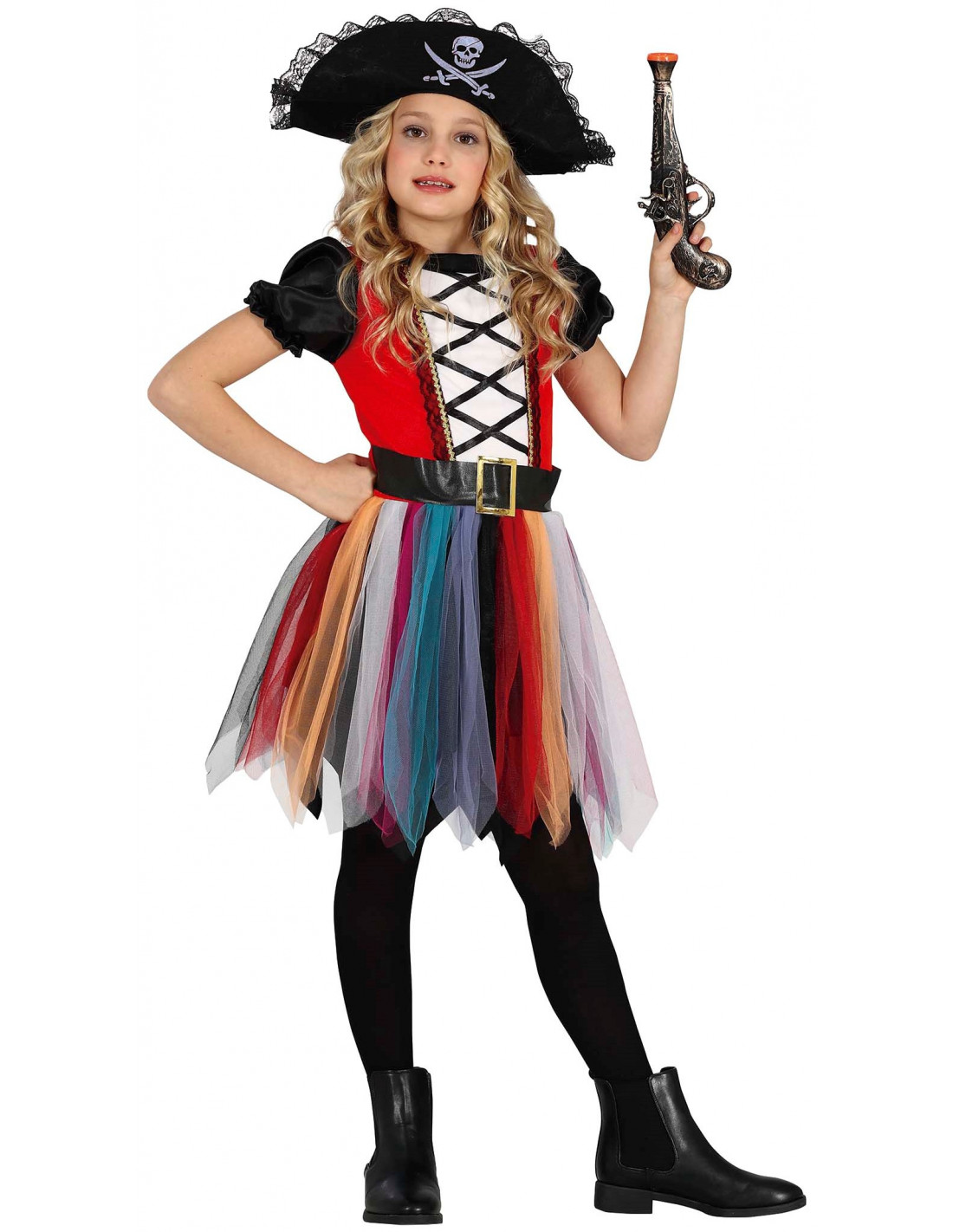 Moderar Regresa zorro Disfraz de Pirata con Falda Multicolor para Niña | Comprar Online