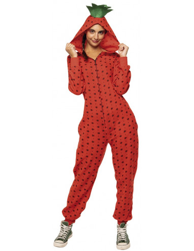 Disfraz de Fresón Pijama para Adulto