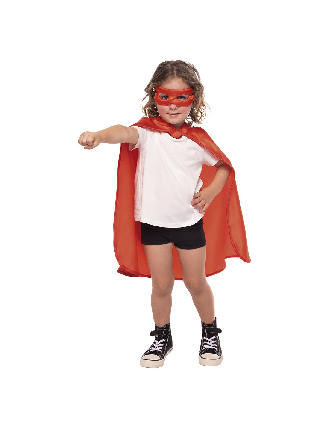 Kit de Superhéroe Rojo Infantil con Antifaz y Capa